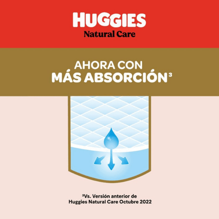 HUGGIES PAÑAL NATURAL CARE UNISEX G.70 UNIDADES4