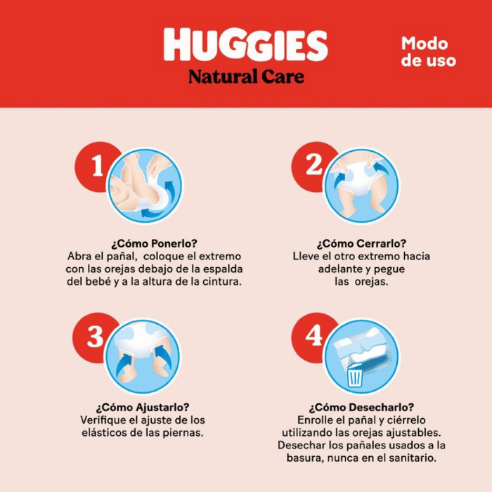 HUGGIES PAÑAL NATURAL CARE UNISEX G.70 UNIDADES3