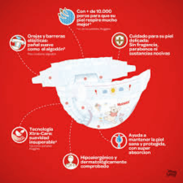 HUGGIES PAÑAL NATURAL CARE UNISEX XG 56 UNIDADES2