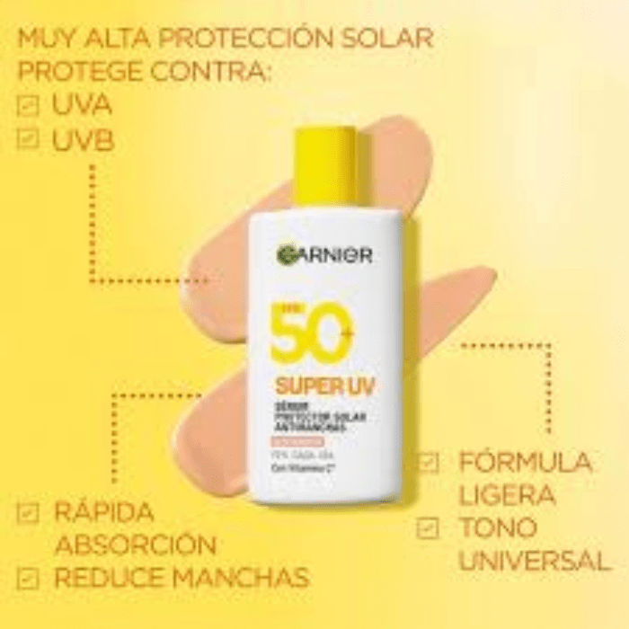 GARNIER SUPER UV SÉRUM ANTIMANCHAS VIT. C GLOW UNIVERSAL  FPS 50+ 40 ML2