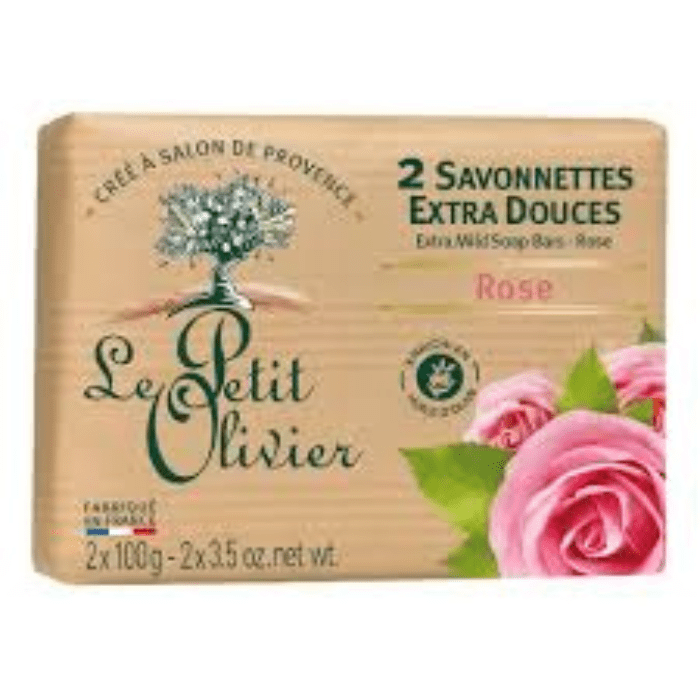 LE PETIT OLIVIER JABÓN EXTRA SUAVE ROSA BARRA 100 GRS DET. 1