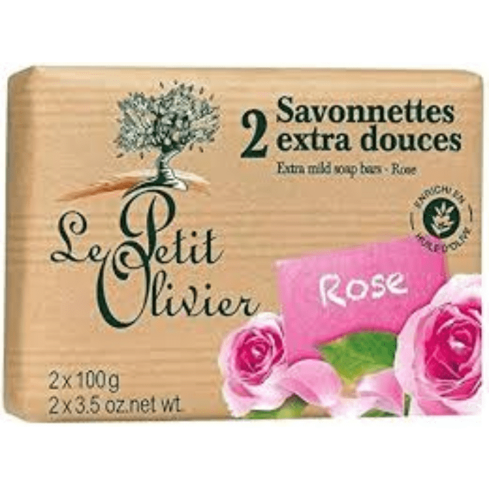 LE PETIT OLIVIER JABÓN EXTRA SUAVE ROSA BARRA 100 GRS DET.1