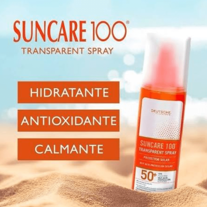 DEUTSCHE SUNCARE 100 TRANSPARENT SPRAY FPS 50+ 200 ML1