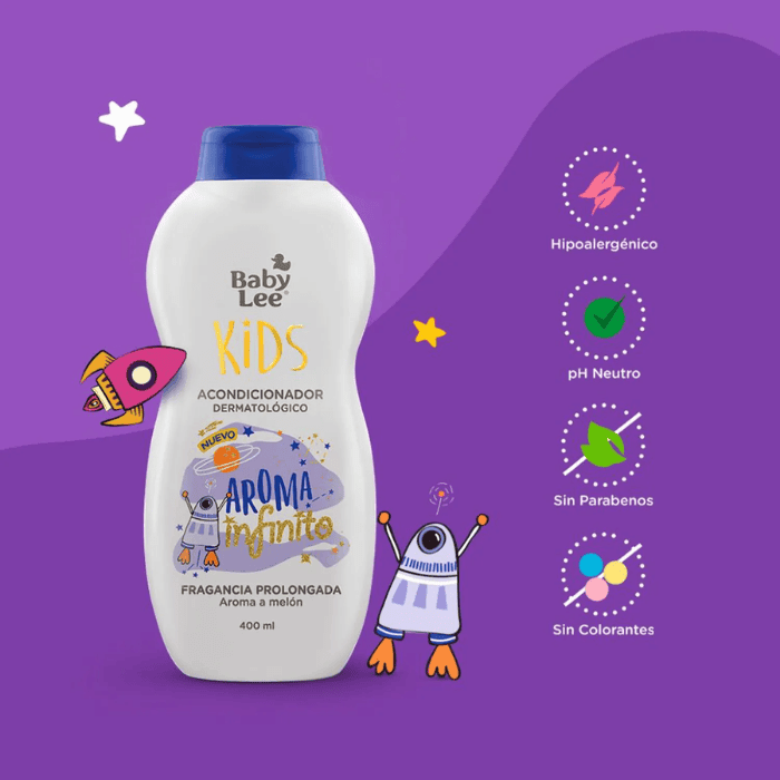 BABY LEE KIDS ACONDICIONADOR INFINITO 400 ML DET.2