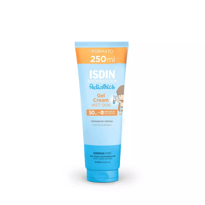 ISDIN PROTECTOR SOLAR PEDIATRICS WET SKIN GEL CREAM 250 ML DET. 1