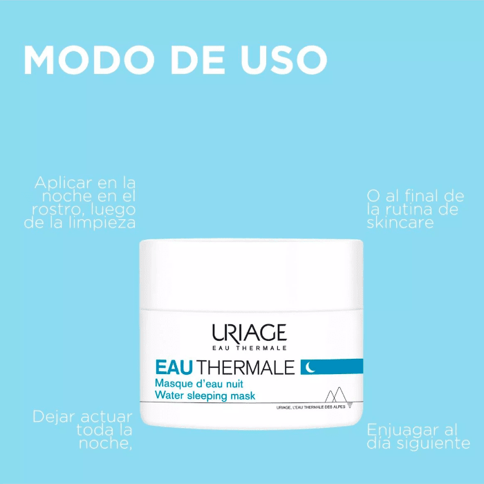 URIAGE EAU THERMALE MASCARILLA DE AGUA HIDRATANTE NOCHE 50 ML DET.2