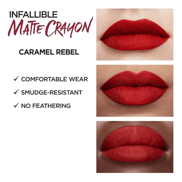 LOREAL LABIAL INFALLIBLE CRAYÓN MATTE TONO 506 CARAMEL REBEL.2