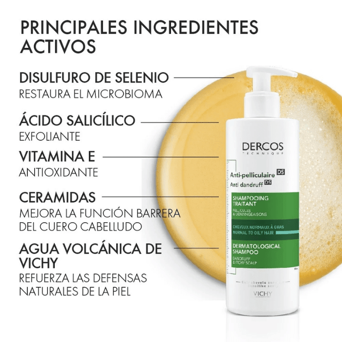 VICHY DERCOS SHAMPOO ANTICASPA 390 ML.2