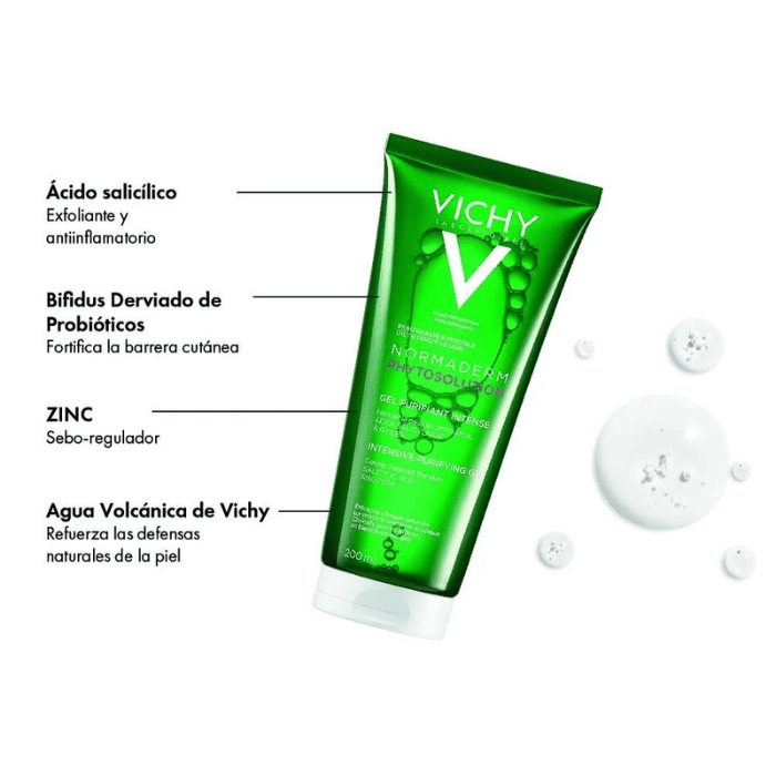 VICHY NORMADERM PHYTOSOLUTION GEL LIMPIADOR PURIFICANTE INTENSO 200 ML.2