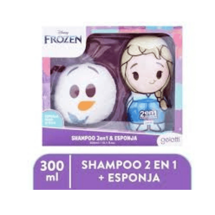 GELATTI FROZEN SHAMPOO 2 EN 1  300 ML+ESPONJA OLAF2