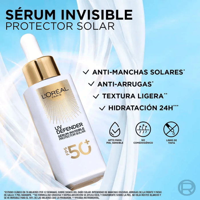 LOREAL UV DEFENDER SÉRUM INVISIBLE PROTECTOR SOLAR 30 ML DET.2