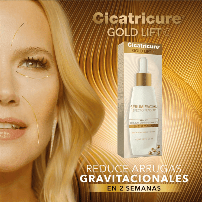 CICATRICURE GOLD LIFT SERUM FACIAL EFECTO TENSOR ANTIARRUGAS 27 ML.3