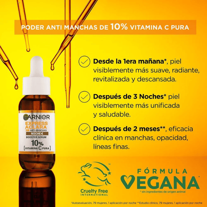 GARNIER SKIN ACTIVE BOOSTER SÉRUM ANTIMANCHAS 10% VITAMINA C.3