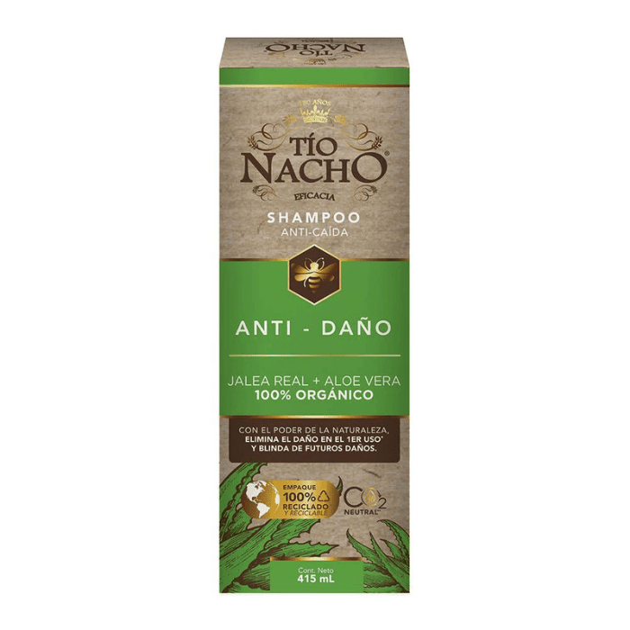 TÍO NACHO SHAMPOO ANTI- CAÍDA  JALEA REAL + ALOE VERA 415 ML.2