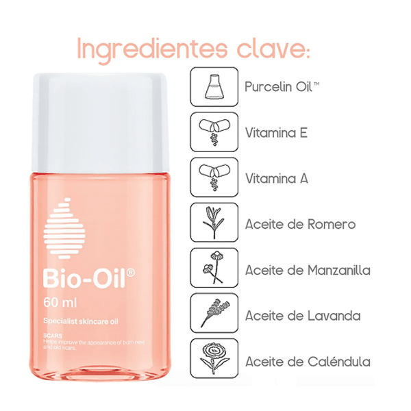 BIO-OIL ACEITE PARA CICATRICES, ESTRÍAS Y MANCHAS 60 ML DET.2