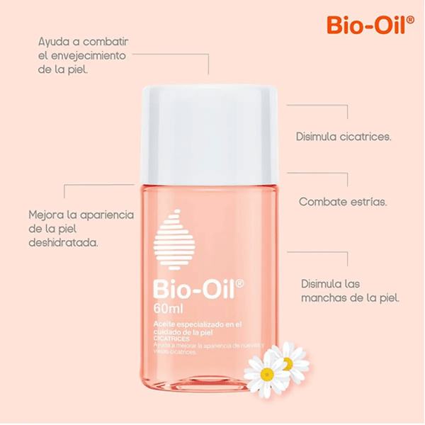BIO-OIL ACEITE PARA CICATRICES, ESTRÍAS Y MANCHAS 60 ML DET.3