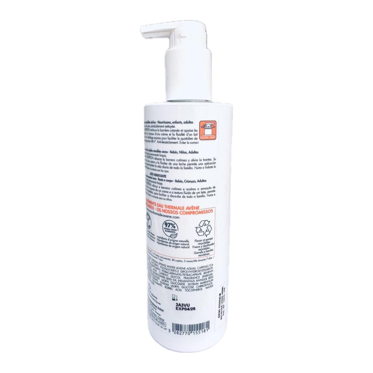 AVENE XERACALM LECHE NUTRITIVA 400 ML2