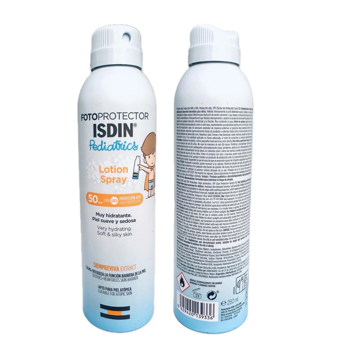 ISDIN FOTOPROTECTOR PEDIATRICS F50 LOCIÓN SPRAY 250 ML3