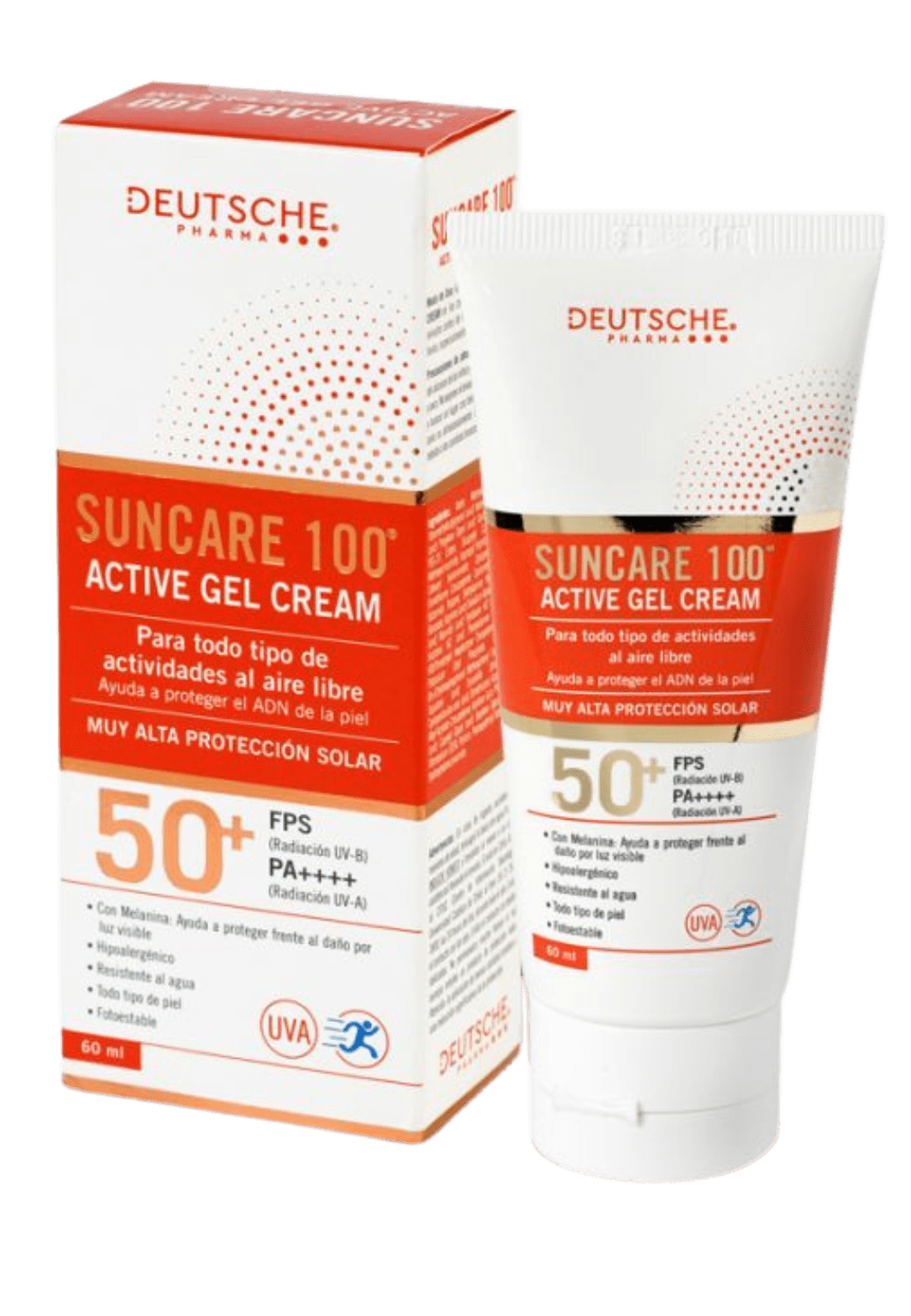 DEUTSCHE SUNCARE 100 ACTIVE GEL CREAM 50+ 60ML