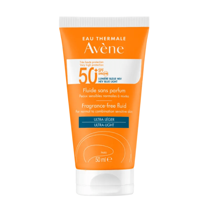 AVENE PROTECTOR FACIAL FLUIDO SIN PERFUME ULTRALIGERO SPF 50 50ML