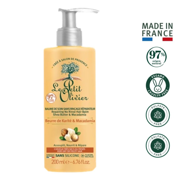LE PETIT OLIVIER CREMA DE CUIDADO CABELLO RIZADO - SIN SILICONA - VEGANO 200 ML