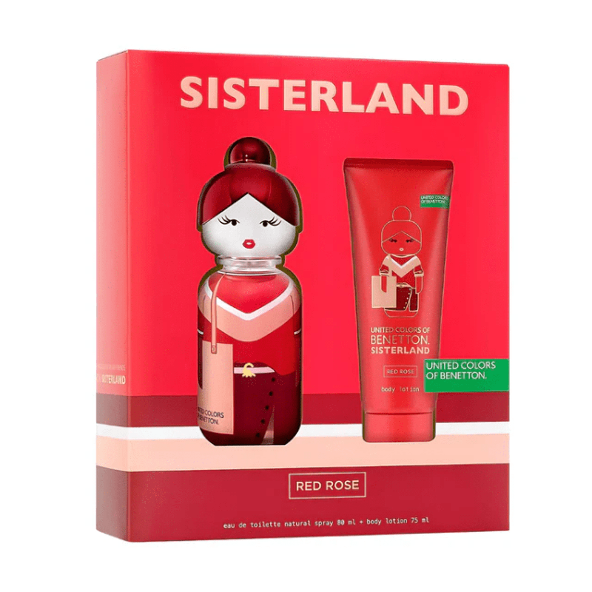 BENETTON SISLEY RED EAU DE TOILETTE SPRAY 80 ML + LOCIÓN 75 ML