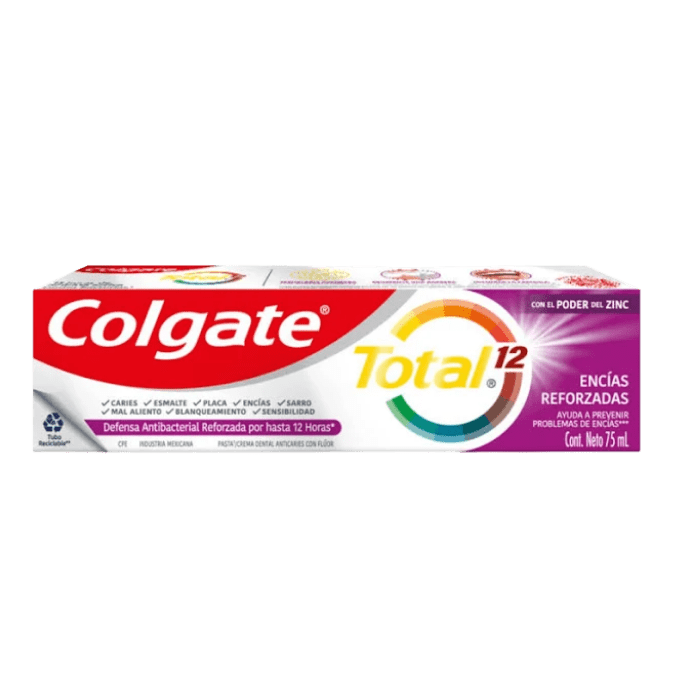 COLGATE TOTAL 12 ENCIAS REFORZADAS 75 GR DET.