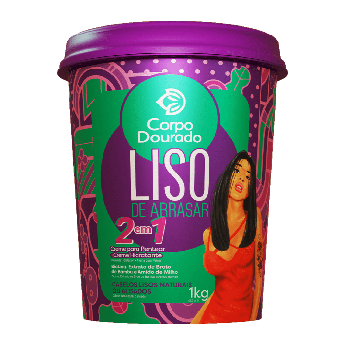 CORPO DOURADO CREMA CAPILAR DE LISO DE ARRASAR 1000ML