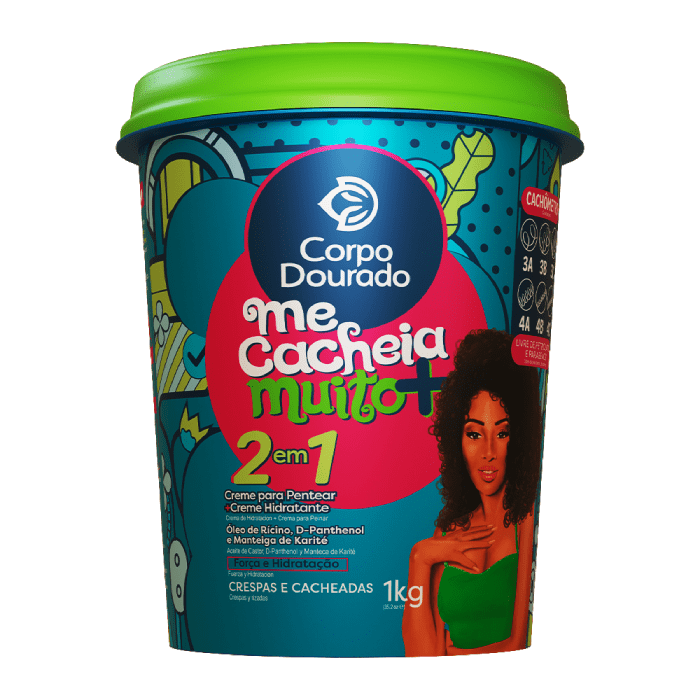 CORPO DOURADO CREMA CAPILAR DE ME CACHEIA MUITO MAIS 1000ML