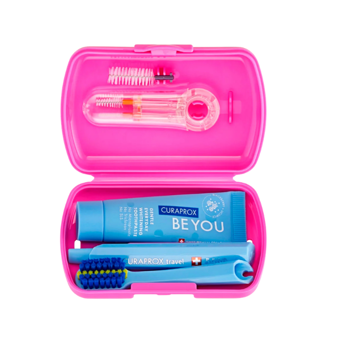 CURAPROX 2 CEPILLOS + PASTA DENTAL 15 GR + ESTUCHE