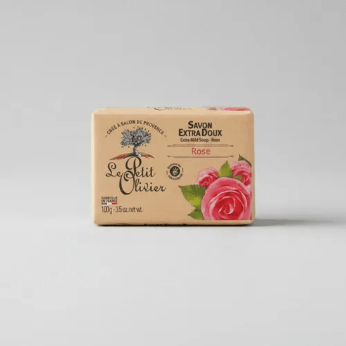 LE PETIT OLIVIER JABON EN BARRA EXTRA SUAVE ROSE 100G