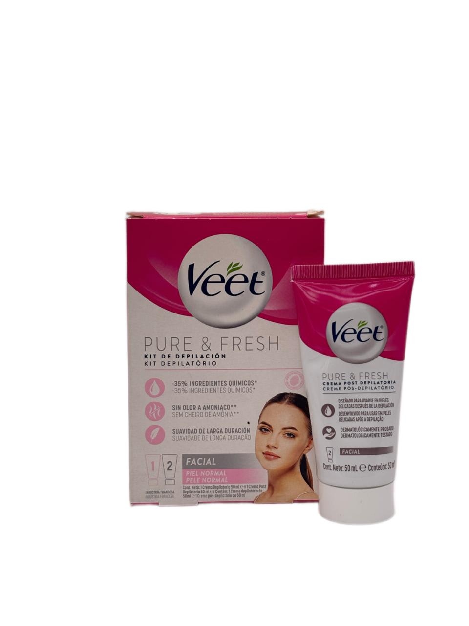 VEET KIT CREMA PURE & FRESH DEPILATORIA 50 ML + CREMA POST DEPILACIÓN 50 ML