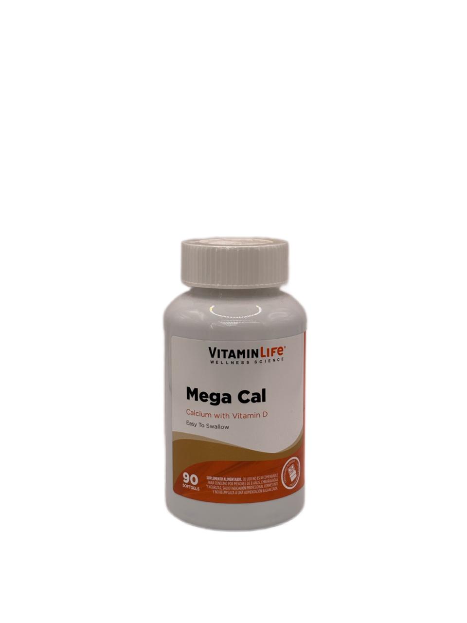 VITAMINLIFE MEGA CAL CALCIO CON VITAMINA D 90 SOFTGELS