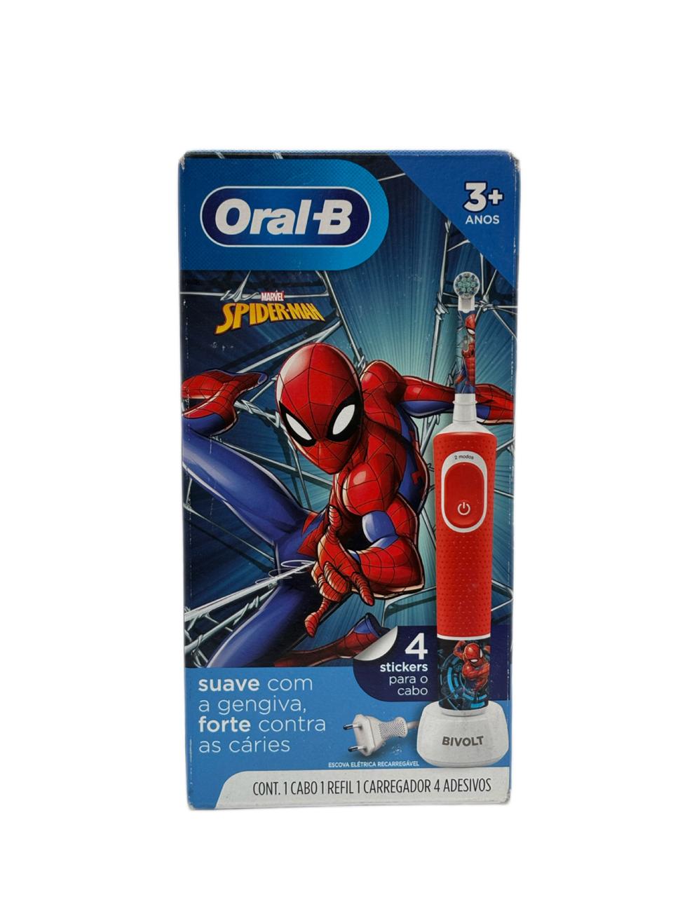 ORAL B CEPILLO DE DIENTES ELÉCTRICO MARVEL SPIDER-MAN RECARGABLE 1 UNIDAD DET.