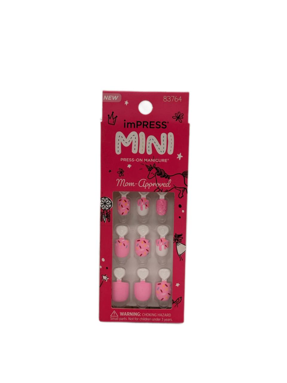 IMPRESS MINI UÑAS POSTIZAS ROSADA X20