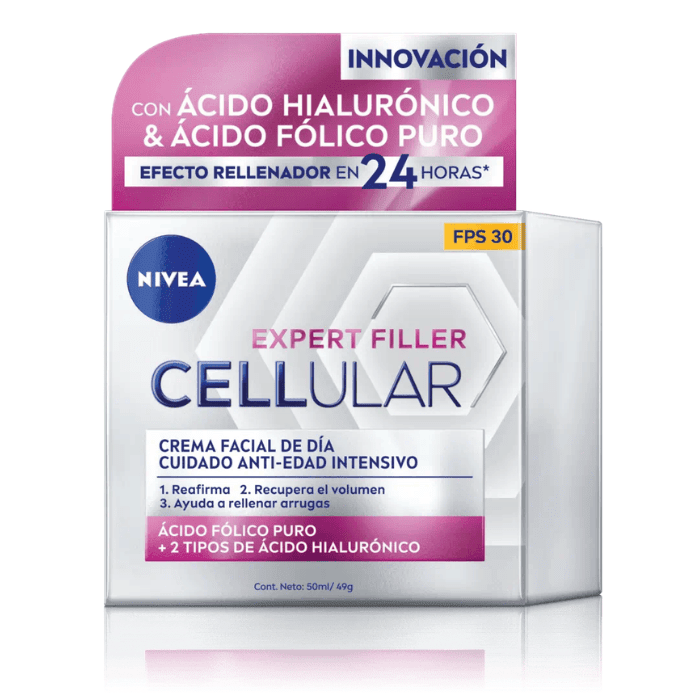 NIVEA EXPERT FILLER CELLULAR CREMA DE DÍA ANTI-EDAD INTENSIVO FPS 30 50 ML DET.