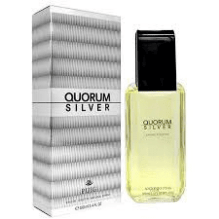 QUORUM SILVER EDT SPRAY 100 ML DET.