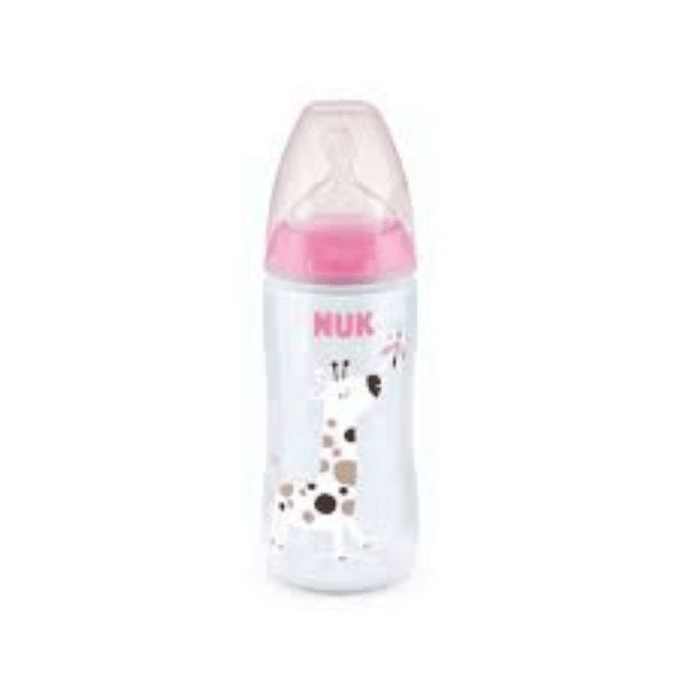 NUK MAMADERA 0-6 MESES ROSADA JIRAFA 300 ML