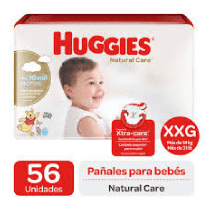 NATURAL CARE PAÑAL UNISEX TALLA XXG 56 UNIDADES