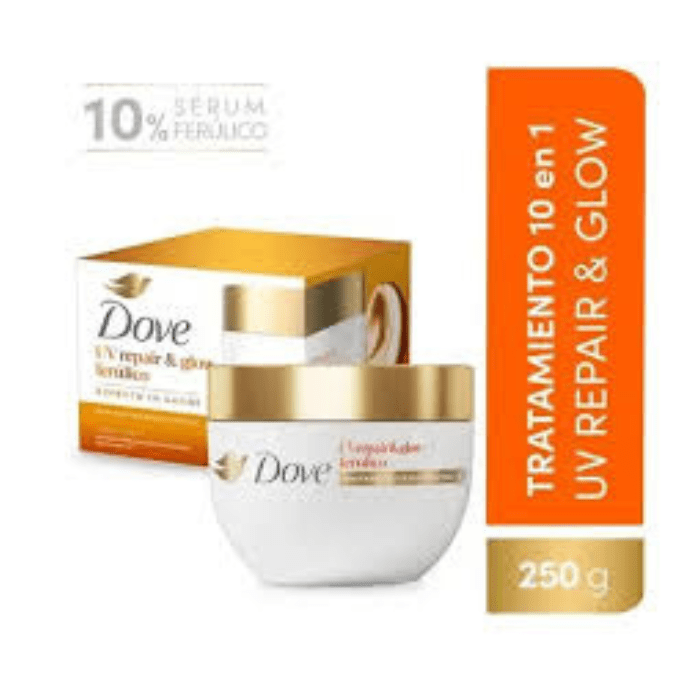 DOVE UV REPAIR & GLOW FERÚLICO 10 EN 1 BIO-P 250 GRS.