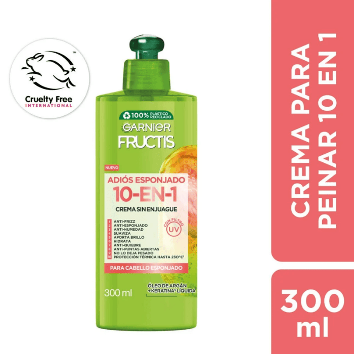 GARNIER FRUCTIS ADIÓS ESPONJADO 10-EN-1 300 ML.