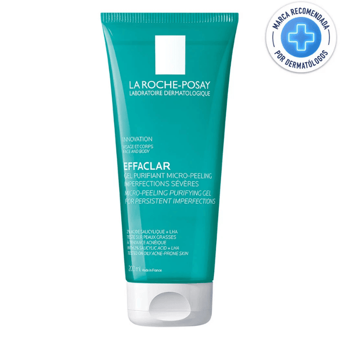LA ROCHE POSAY EFFACLAIR GEL PURIFICANTE EXFOLIANTE 200 ML.