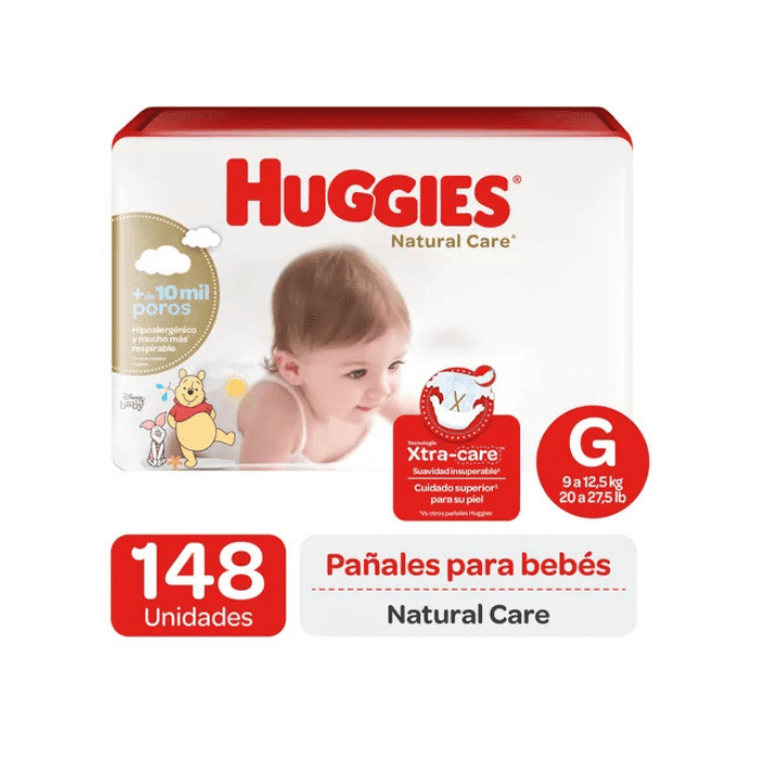 HUGGIES NATURAL CARE  TALLA G 148U