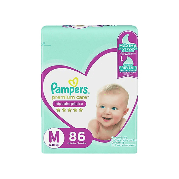 PAMPERS PREMIUM CARE TALLA M 86U