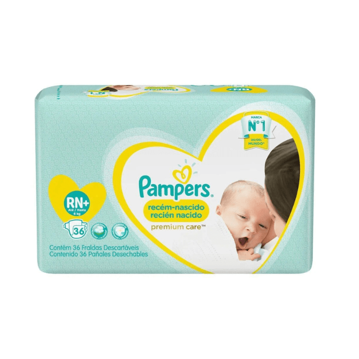 PAMPERS RECIEN NACIDOS 36U TALLA RN+