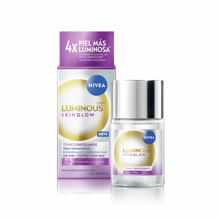 NIVEA LUMINOUS SKIN GLOW TÓNICO EXFOLIANTE 100 ML DET.