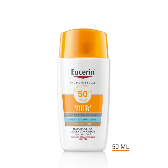 EUCERIN HYDRO FLUID TEXTURA ULTRA LIGERA COLOR MEDIO SPF50 50ML