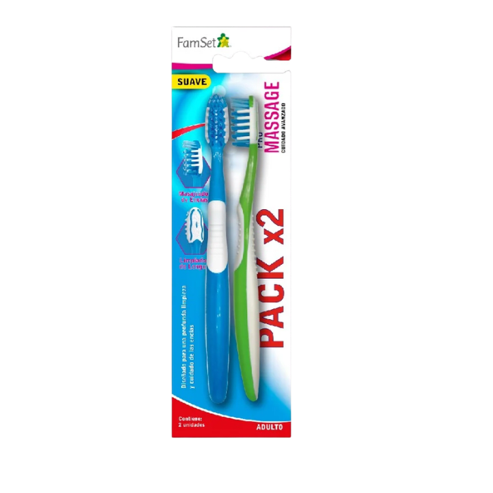 FAMILY SET CEPILLO DENTAL X2 DET.