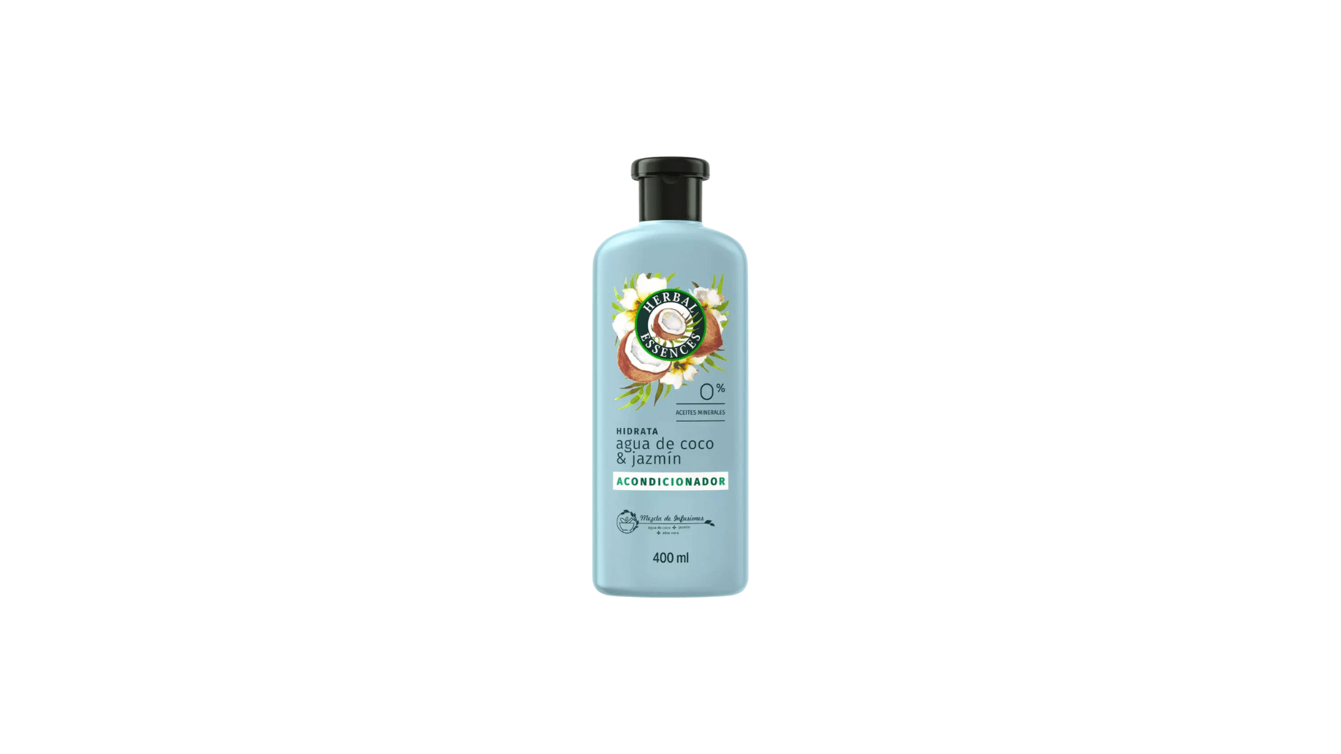 HERBAL ESSENCES ACONDICIONADOR AGUA DE COCO Y JAZMÍN 400 ML DET.
