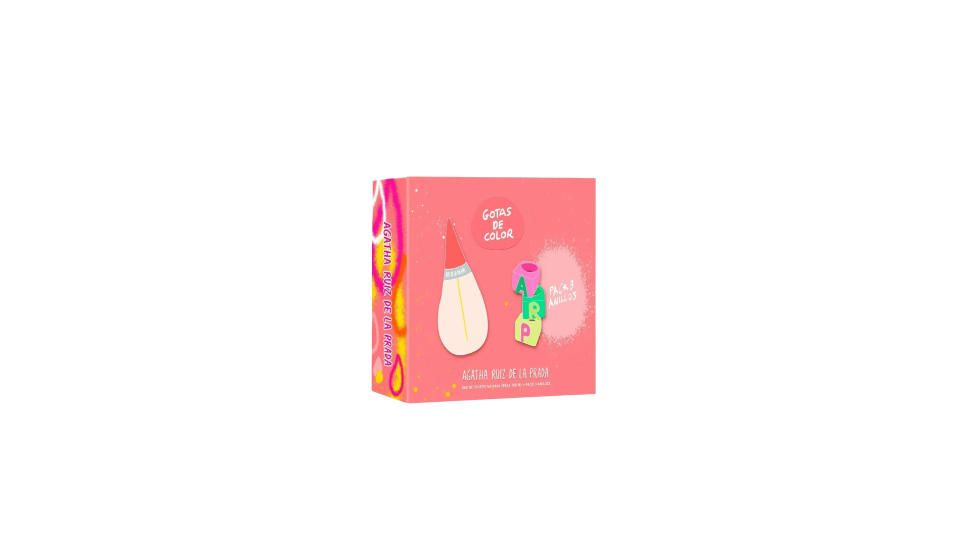 EST. AGATHA RUIZ DE LA PRADA GOTAS DE COLOR EDT 50 ML + 3 ANILLOS DET
